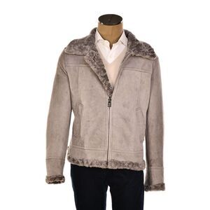 Hettabretz Suede Belted Shearling Overcoat